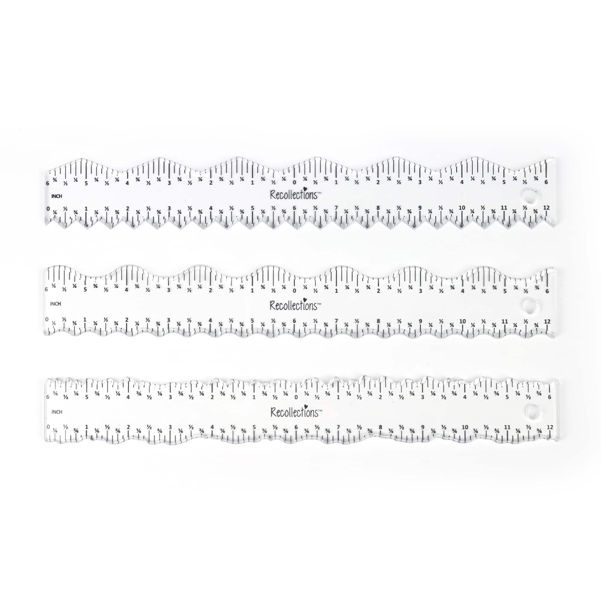6 Pack: Paper Tearing Guide Ruler Set by Recollections™